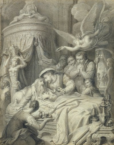 La Mort de Léonard en 1519 - Richard Cosway